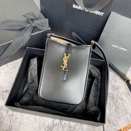 YSL 牛皮革 Mini 單肩包 手機包 黑色
