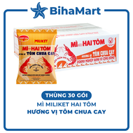 [THÙNG 30 GÓI] - COLUSA - Mì giấy Miliket Hai Tôm gói vị Tôm chua cay Mì tôm hiệu Hai Tôm Miliket hi