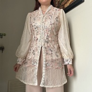 KEMEJA Aura Tunic TOP blouse shirt viral Korean styleWanita by biel the label