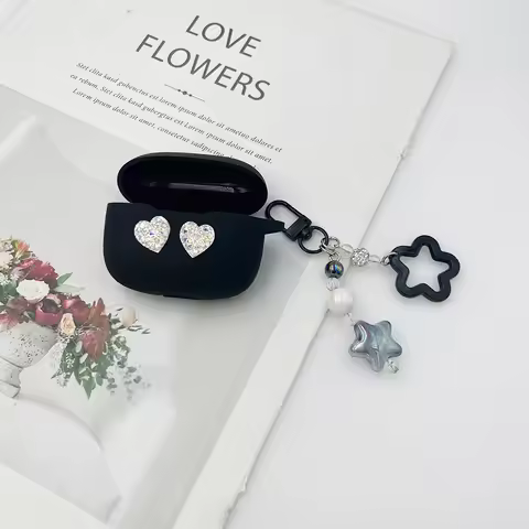 Glitter/love Earphone Cover For Xiaomi redmi Buds 3 Pro /buds3 lite Airdots 3 Pro Silicone hearphone