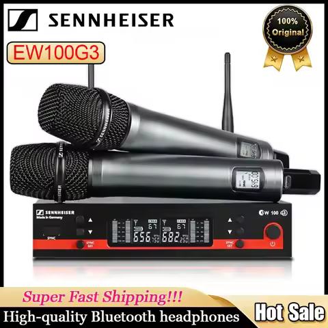 Sennheiser EW100G3 Professional Dual Wireless Microphone Stage Performance 2 Channels 600-699MHz UHF