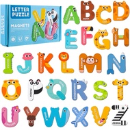Large Size Magnetic Letters, 26 Animal Alphabet Magnets, Easily Grip Uppercase for Toddlers Letter R