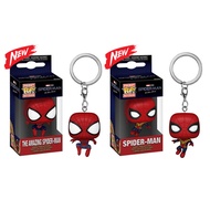 Movie Spider-Man：No Way Home Spiderman Funko POP Keychain Pendant Peter Parker Action Figure Dolls Model Toys For Fans