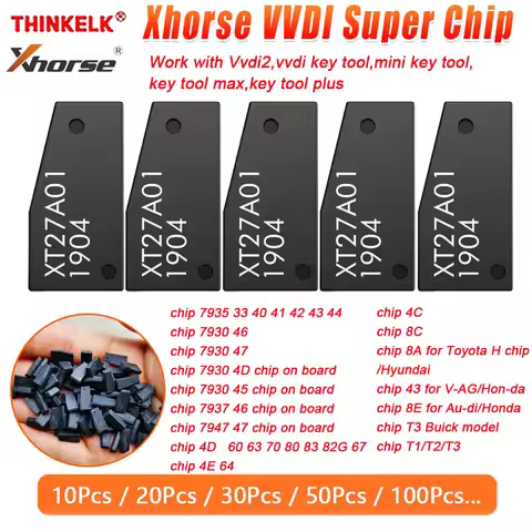 Xhorse VVDI Super Chip XT27A01 XT27A66 Transponder Support Rewrite For VVDI Key Tool For ID46/40/43/