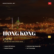 Hong Kong (China) eSIM 100MB-3GB Data | Instant eSIM Delivery | 5G/4G High Speed | REDXTRAVEL.MY