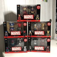 全新現貨 Set of 5 - Be@rbrick 100% Pair box 100% No. 21-25 Be@rbrick Marvel Happyくじ 一番賞