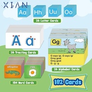XIANEE Alphabet Learning Pocket Chart, Interactive Homeschool Letter Handwriting Practice Tool, Pock
