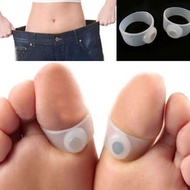 2Pcs Diet Slim Slimming Body Toe Ring Magnetic Keep Fitness Weight Loss Burn Fat / 2pcs Silicone Magnetic Slimming Foot Massager Toe Rings Durable Fat Weight Loss Health Therapy Circle