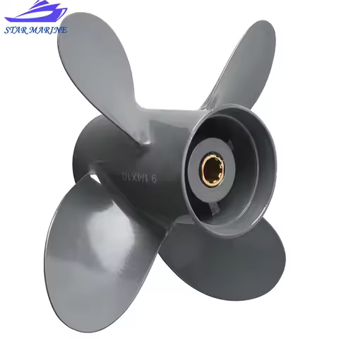 Propeller 4 Blade 9 1/4X10 For Honda and Yamaha Outboard Motor BF8D BF9.9D BF9.9 BF15A BF15D BF20 8 