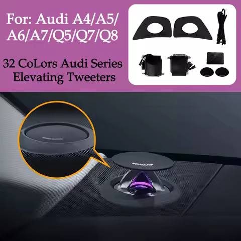 32 Color Lifting Tweeter Speake For Audi A4 A5 A6 A7 Q5 Q7 Q8 led Electric Treble Horn Stylish Car I