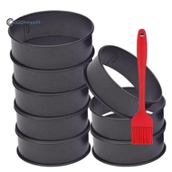 8 Pack Stainless Steel English Muffin Rings 4 Inch Crumpet Rings Nonstick Pastry Ring Mold,Egg Rings