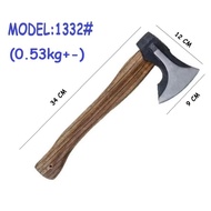 GARDEN AXE HATCHET WOODEN HANDLE CUTTING MINI TOOLS CHOPPING CAMPING OUTDOOR USE~ KAPAT PEMOTONG KAY