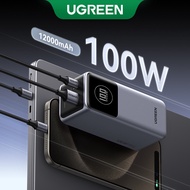 Ugreen 100W 12000mAh LCD Display Power Bank for Macbook M3, iPad Air, iPhone 15 14 13 12 Pro Max