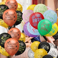 12/24/48Pcs 12 Inches New Year Eve Party Balloons - Festive Celebration Balloon - 2026 New Year Them