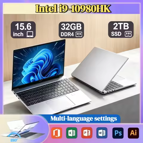 Intel Core i9 10980HK 15.6 Inch Gaming Laptop 32GB RAM 2TB SSD Fingerprint Unlock WiFi 6 4K Ultraboo