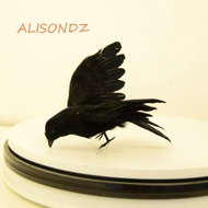 ALISONDZ Bird Ornament Decorative Durable Bird Deter Black Artificial Festival Decor Crow Statue