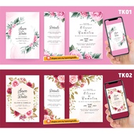 Kad Kahwin Edit Design/Template- Bunting Banner, Kad Kahwin, Ecard Digital