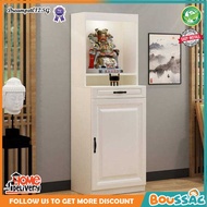 BOUSSAC Fokan Cabinet Altar Household God Of Wealth Worship Table With Door Economical Guanyin Shrin