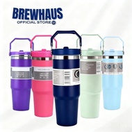 【Brew Haus】Botol Air 30oz 900ml 304 Stainless Steel Tahan Sejuk & Panas, Tumbler Berpenebat Dengan S