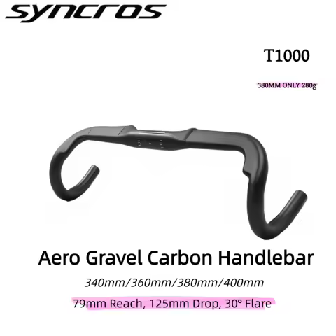 ULLICYC T1000 Aero Gravel Handlebar 31.8mm Clamp 340mm 360mm 380mm 400m Internal Routing Road Bicycl