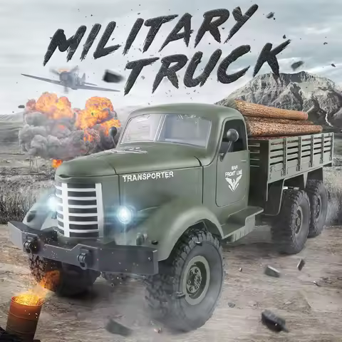 JJRC Q60 Q75 1:16 RC Car Simulation THAAD Six Wheel Military Truck Model Off-Road Climbing Children'