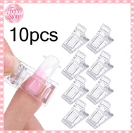 10 Pcs Poly Gel Finger Nail Extension LED Builder Clips, For Quick Construction Poly Gel Nail Form N