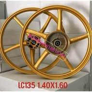 ENKEI SP SP522 LC135 / 4S / LAGENDA ZR/SRL115 SIZE ( DEPAN 1.40 / BELAKANG 1.60 ) SPORT RIM LC135 RE