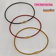 🇲🇾 Ready Stock 1.5mm Steel Wire Rope Bracelet