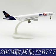 20CM Alloy Airplane Model Federal 777 Boeing 777 Static Ornaments Welcome to Consult