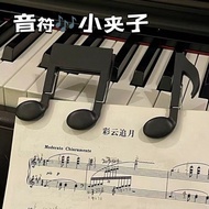 High-value Creative Black Piano Score Music Score Clip Note Shape Small Clip Drying Clip Windproof C