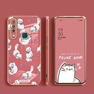 Fashion White Cat Bowknot phone case for VIVO Y17 Y02S Y15S Y15A Y01 Y16 Y12 Y15 Y11 1904 1940 1902 