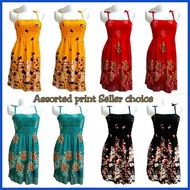 ┴ ✼ ≈ Mini Smocking Dress for Adults/Spaghetti/Ruffles strap for women/Pambahay  duster