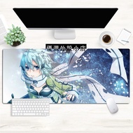 【Hot Sale】GGO Sword Art Online Mouse Pad Asada Shino Sinon Super Thick Edge Anime 700MM * 300MM