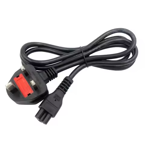 UK Plug Power Cord British Main C5 Cloverleaf AC Power Supply Lead Extension Cable 1.5m For Notebook