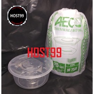 THINWALL B750 ROUND FOOD CONTAINER MICROWAVE BOWL AECO B 750 25PCS PLASTIC
