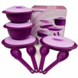 Tupperware Petit Blossom Serverware Purple Set