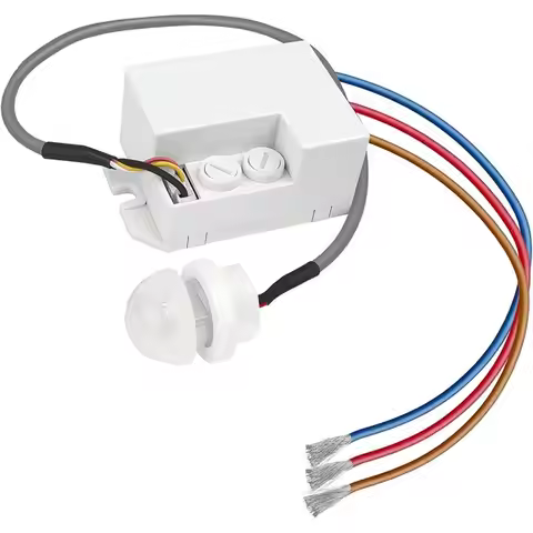 AB34-Mini Outdoor Motion Detector 230V Infrared Sensor 120° 6M Range Sensor Adjustable Time