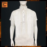 Obra ni Juan Inno fit (Regular Fit) Polo Barong Embroidered-Cream (#2721)