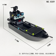 Big Ship X009 SWAT Black Shark Ship Transporter Model Military Children Small Particle Building Bloc
