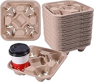 CHGCRAFT 4 Cup Drink Carrier Drink Cup Holder (Case of 120) Coffee Take Out Trays for 8-32 Ounce Dri