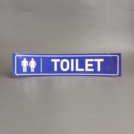 Toilet Sticker/ Vinyl Toilet Sticker/ Toilet Label/ Long Blue Toilet Sticker