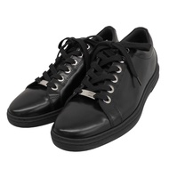 สภาพดีเยี่ยม ▲ รองเท้าผ้าใบหนังผูกเชือก JIMMY CHOO รุ่น Colt Star Stud Logo Plate สีดำ ฮาร์ดแวร์สีเง