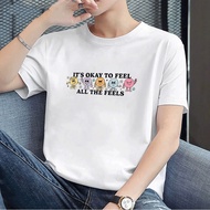 24 hour"Garfield cartoon printed short sleeved T-shirt formen and women, loose casual topA43"