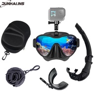 Wet Go-Pro Mount กระจกเทมเปอร์หน้ากากดำน้ำปริมาณต่ำ Freedive Mask ชุดสน็อคเกิลหน้ากากดำน้ำ J-Type พร