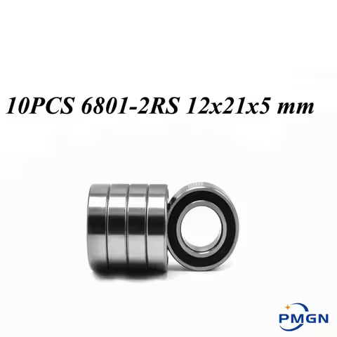 6801 10PCS ABEC-5 ABEC-3 ABEC-1 6801-2RS 6801RS 6801 2RS RS 12x21x5 mm Thin Wall Rubber seal Deep Gr