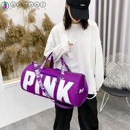 AARON1 Pink Sports Gym Bag, Large Capacity Waterproof Duffle Bag Pink, Weekender Bags Multifunction Victoria Secret Unisex Tote Handbag Sports
