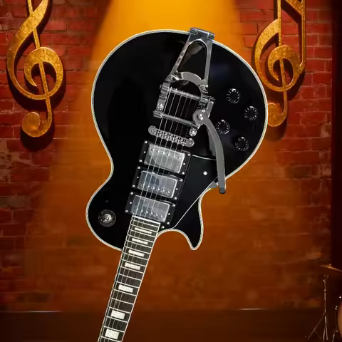 Electric Guitar Free Shipping LPAUL Style Guitar Light Black Finish Rich and Mellow Tone