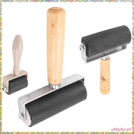 [L U T I] 3 Pack Rubber-Roller Brayer Rollers 1.4/2.4/4 Inch Art Craft Roller for Printmaking,Ink,Wa