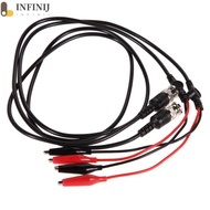 2 Pcs 98cm BNC Q9 To Double Alligator Clip Oscilloscope Test Probe Leads Cables Cables Connector BNC