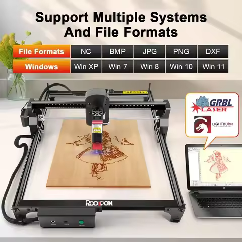 LJGDKJ-Z6-2.5W 7.0W Laser Engraving Machine Wood Marking Cutter 300X300mm 110-240V Carving 0.01mm 32